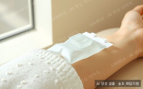 팔 위의 드레싱 (AI 생성 샘플)